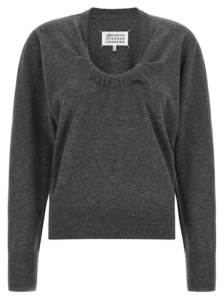 Maison Margiela Twist Wool Sweater Sweaters and Cardigans - Gray | 0246b6080e3918af098def19b2700fff23ce8b0e