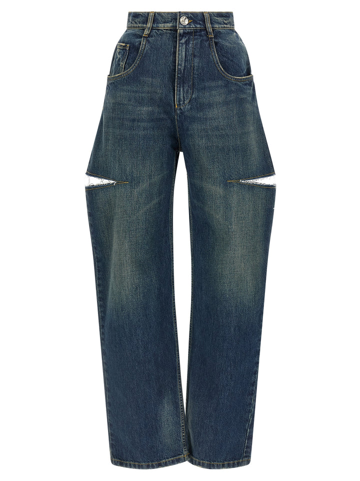 Maison Margiela Cut-Out Jeans - Blue | b5e12d2f82fbe62eb8df34424cd16a43ce22af0a