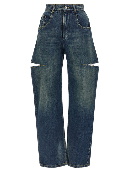 Cut-Out Jeans Blue