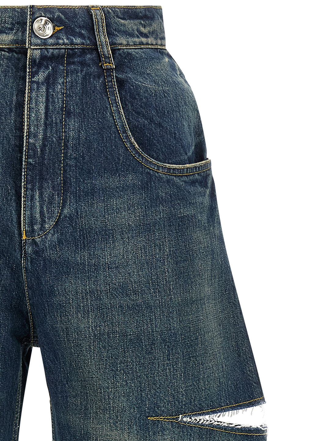 Maison Margiela Cut-Out Jeans - Blue | 68d040bec11a4412e85280d5ba85bdd8717b0ea9