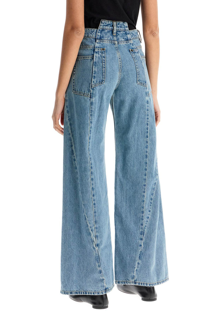 Loose Cut Out Waist Jeans With