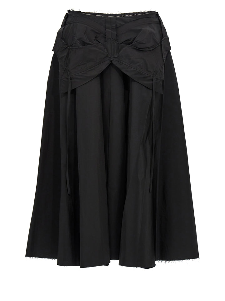 Taffeta Midi Skirt Skirts Black