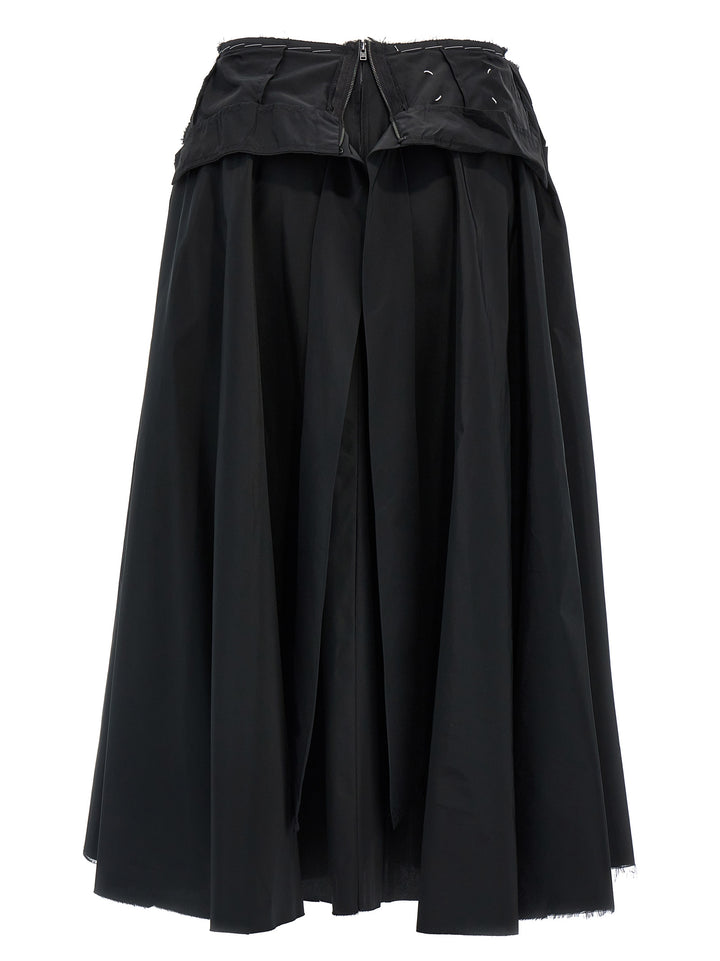 Taffeta Midi Skirt Skirts Black