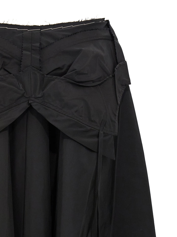 Taffeta Midi Skirt Skirts Black