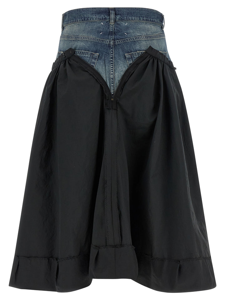 Maison Margiela Denim Insert Skirt Skirts - Multicolor | 259dcf8a385a62f308d1457fb10b4977826a2d08