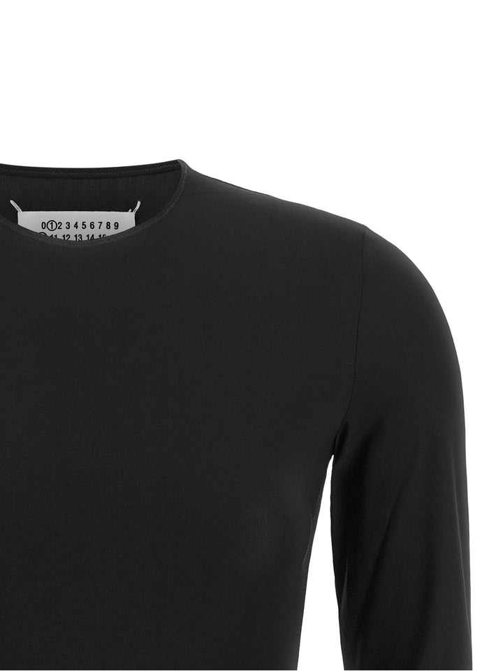 Maison Margiela Long Sleeves Crew Neck Bodysuit Tops - Black | 3f822879eaf3b132e17c3c6d217b8f95a10eca51