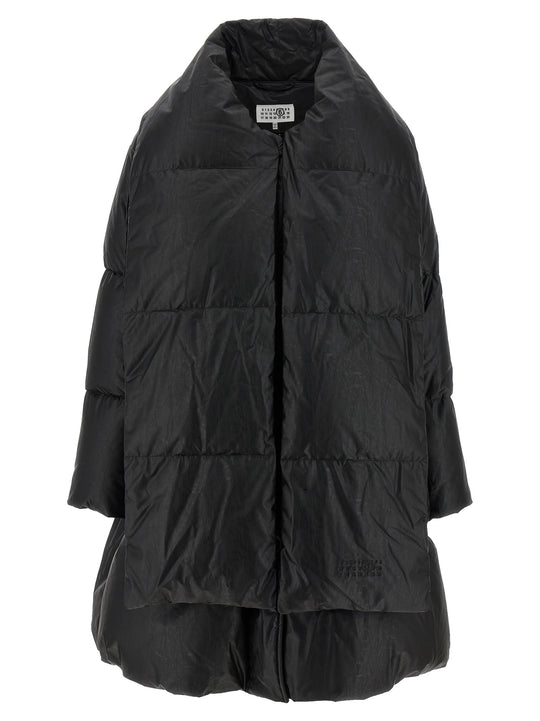 Scarf Down Jacket Puffer Jackets Black