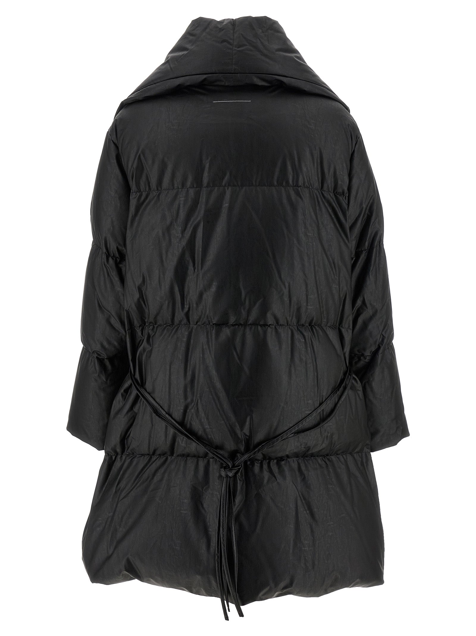 Mm6 Maison Margiela Scarf Down Jacket Puffer Jackets Black