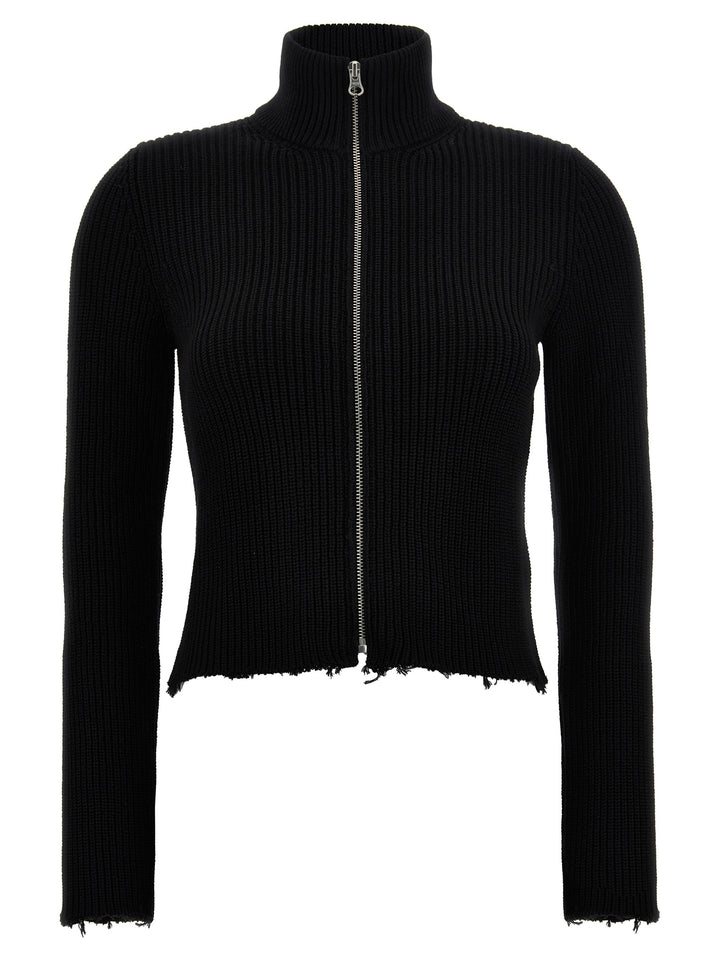 Used Ribbed Cardigan Sweater, Cardigans Black