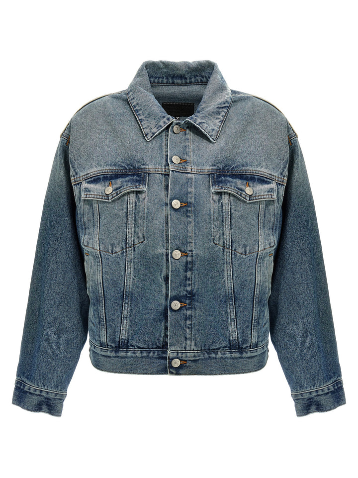 Cut-Out Denim Jacket Casual Jackets, Parka Blue