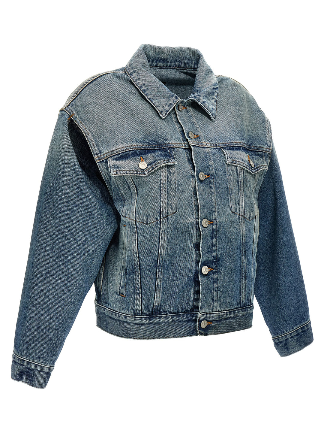 Cut-Out Denim Jacket Casual Jackets, Parka Blue