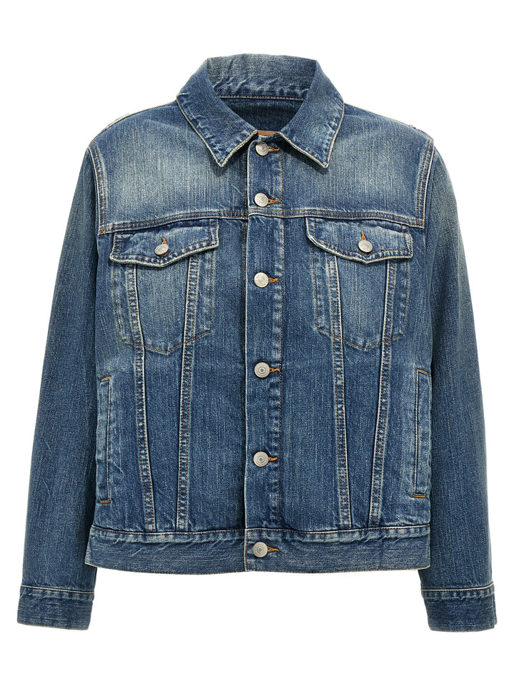 Layered Denim Jacket Casual Jackets, Parka Blue