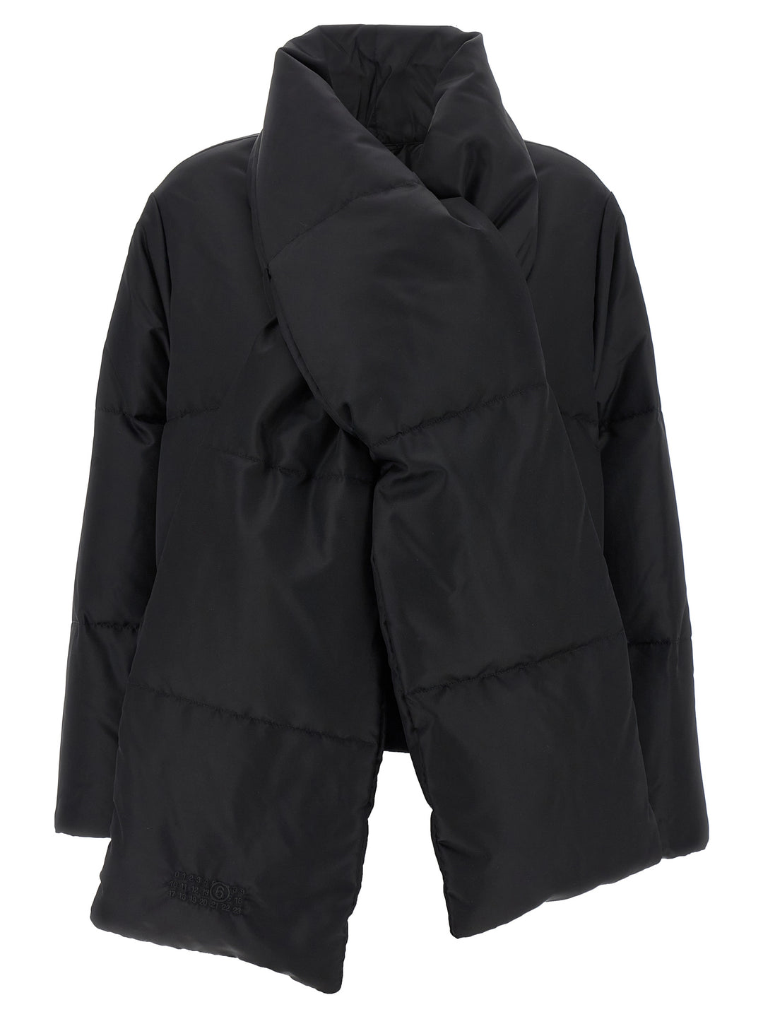 Mm6 Maison Margiela Scarf Down Jacket Puffer Jackets - Black | 7d9d64478e0aa44e8c18033f9b5311b4d987bbb2