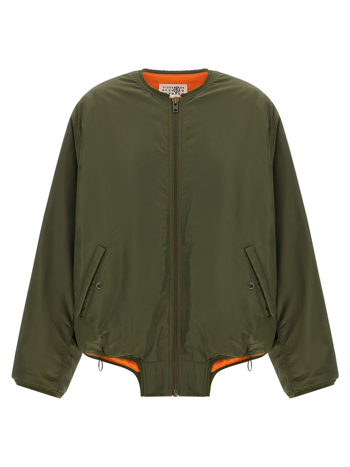 Mm6 Maison Margiela Sculptural Hem Jacket Puffer Jackets - Green | f74cdc33bf8bba31661270b0e58e9335339dc1fd