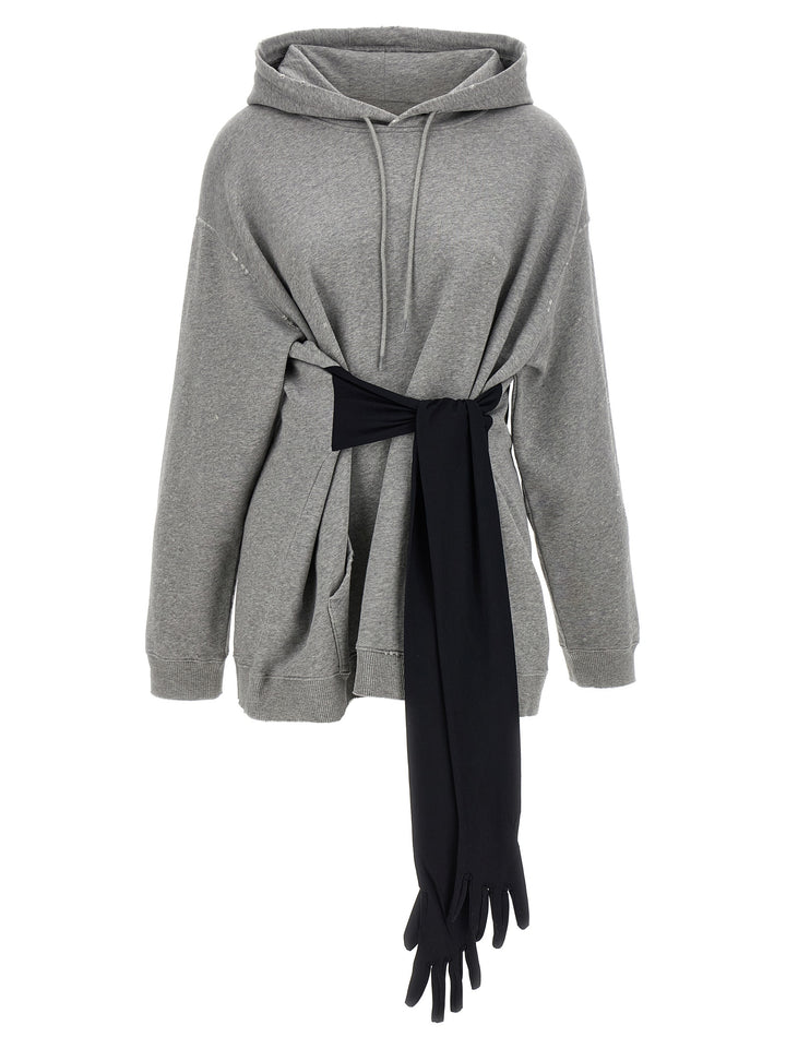 Mm6 Maison Margiela Hoodie Dress With Gloves Dresses - Gray | 39e955b6f13c194d66ebbe1a2c817032476e4b9e