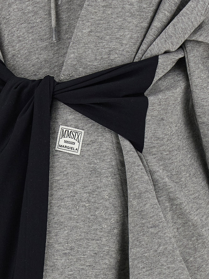 Mm6 Maison Margiela Hoodie Dress With Gloves Dresses - Gray | 8b96527d08d32586dddcd782333dbaa48e38a7ee