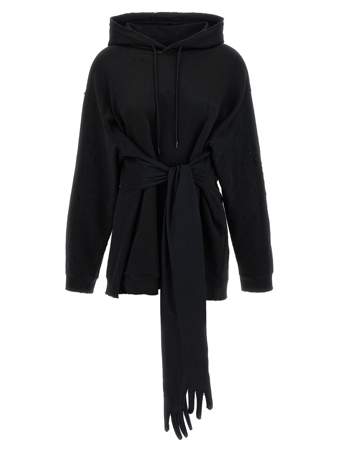 Mm6 Maison Margiela Hoodie Dress With Gloves Dresses - Black | 55cf7a166c469b05e437c04b095c50968850f1e5