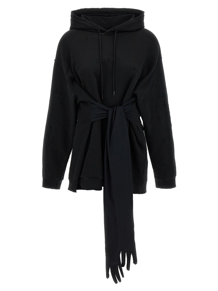 Mm6 Maison Margiela Hoodie Dress With Gloves Dresses - Black | 55cf7a166c469b05e437c04b095c50968850f1e5