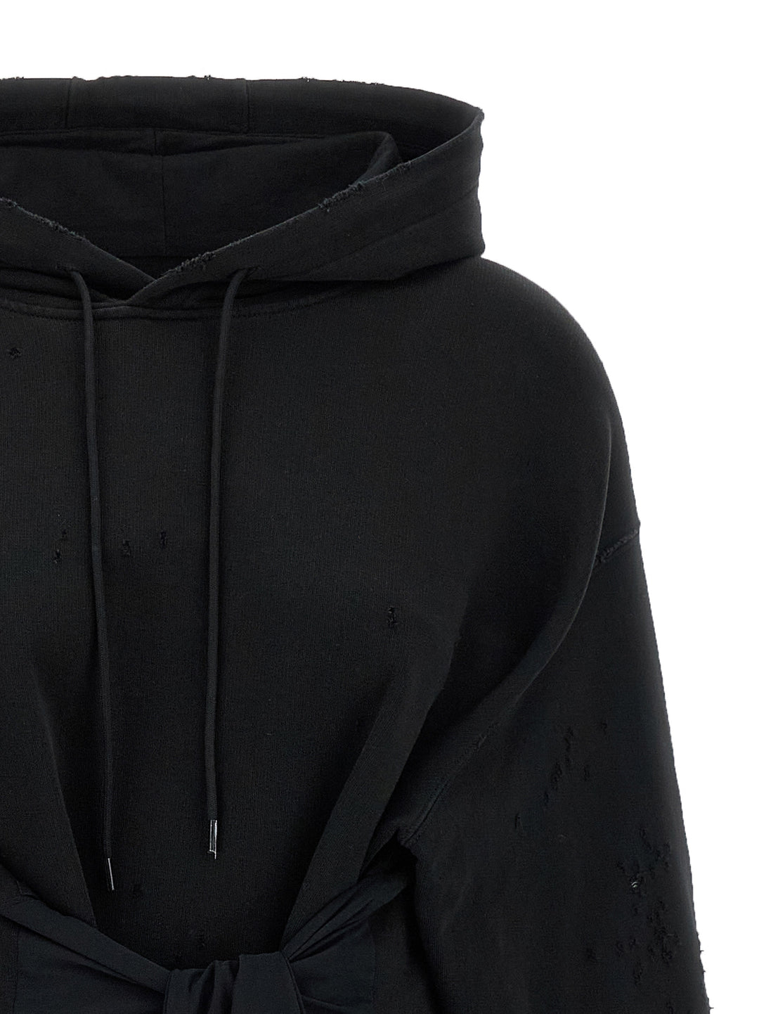 Mm6 Maison Margiela Hoodie Dress With Gloves Dresses - Black | 8b2ac662241274125db5d64164723ece94f0cbc0