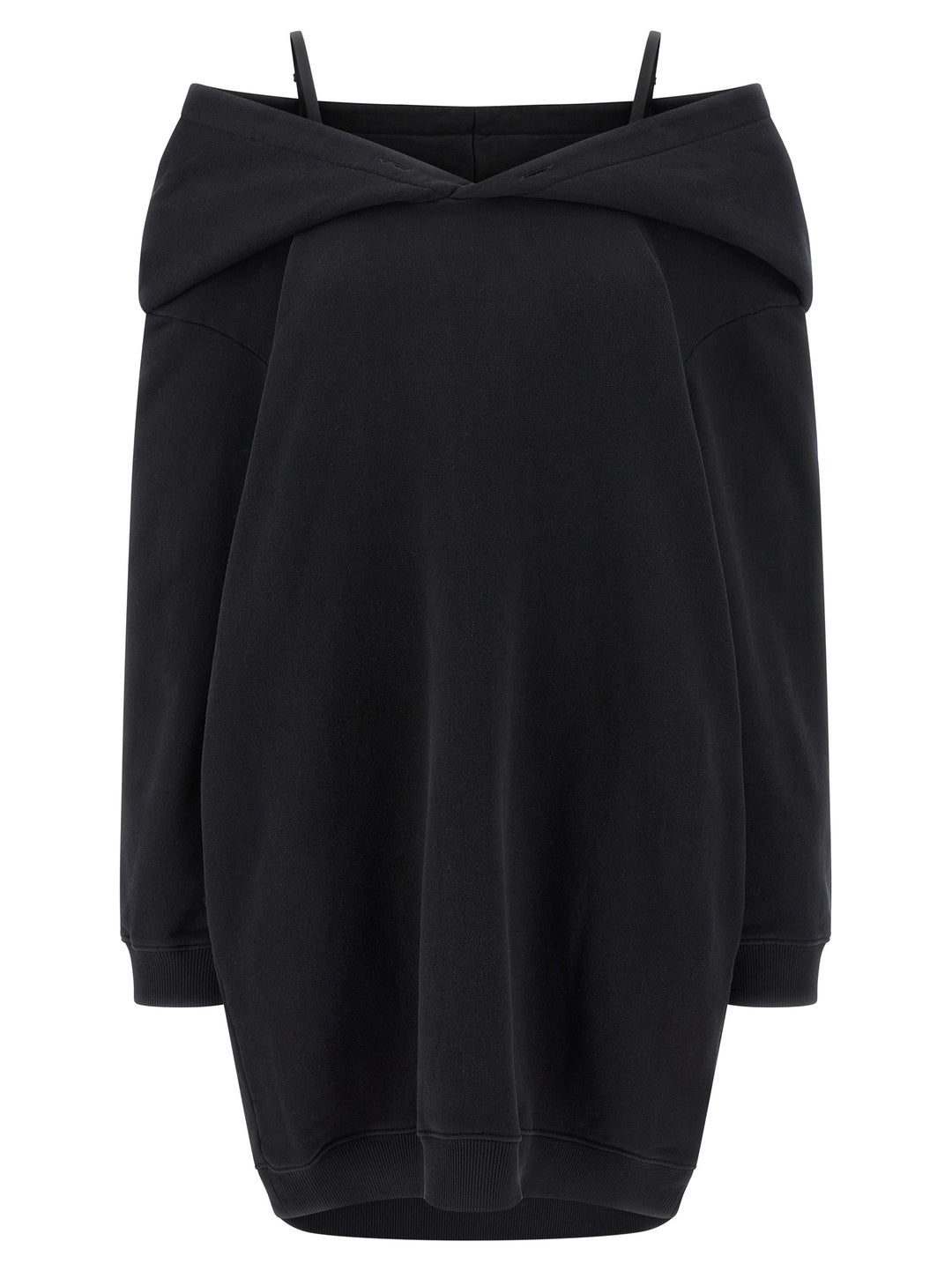 Mm6 Maison Margiela Off-Shoulder Hooded Dress Dresses - Black | d81705234a4879e7ca0fb3bbca1332cf1469e067
