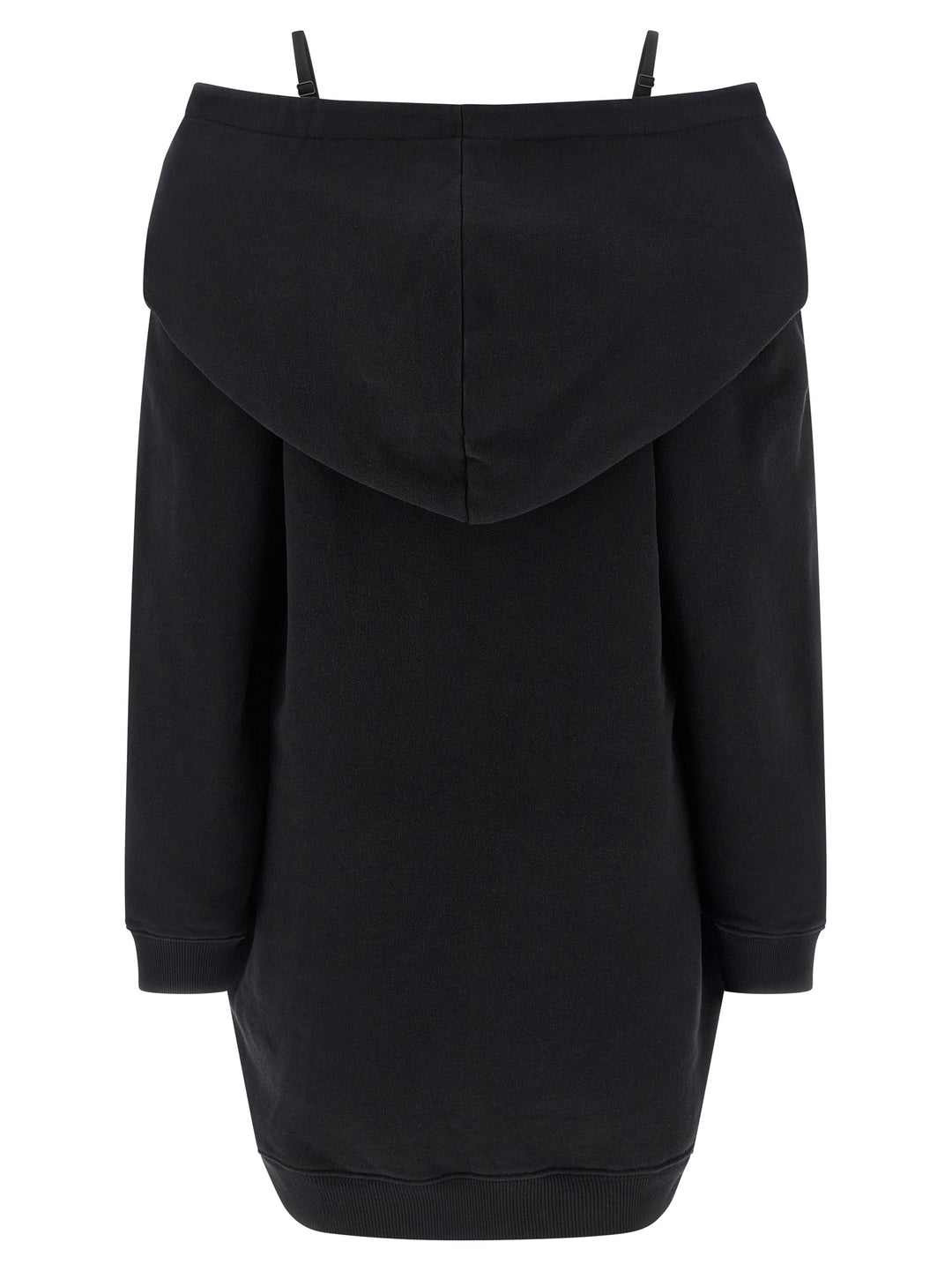 Mm6 Maison Margiela Off-Shoulder Hooded Dress Dresses - Black | f7631046ad1e569dfb9f45410a22c8eaafca00ff