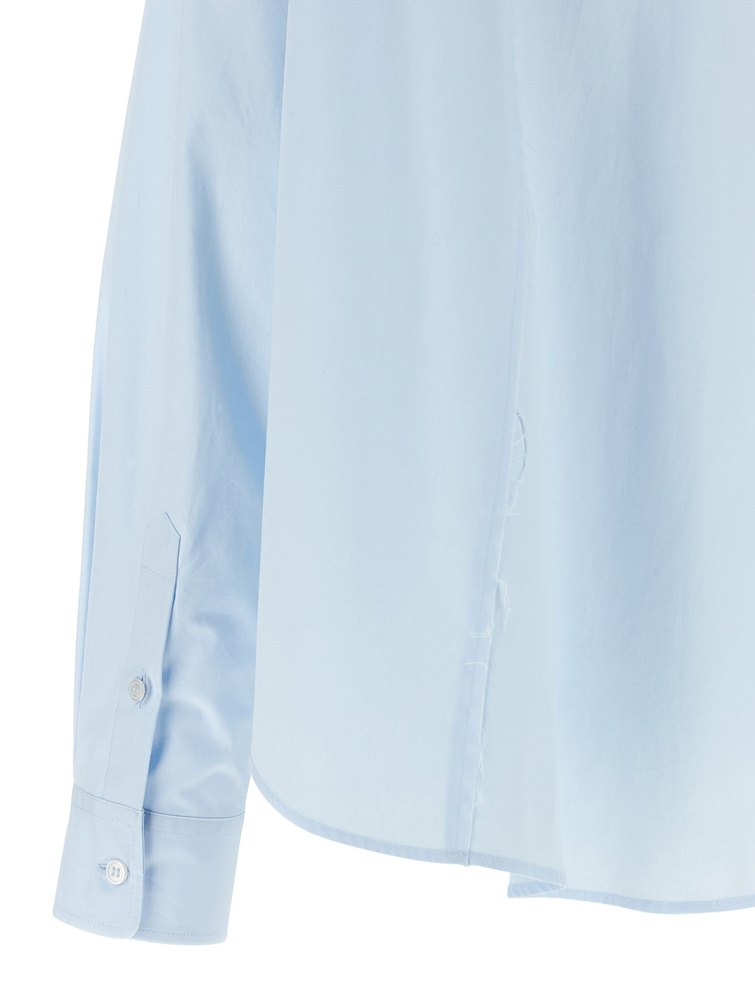 Mm6 Maison Margiela Poplin Shirt Shirt and Blouse - Light Blue | 7c3f6ae2b95d26ffa0e045a3babdfb30b219bed5