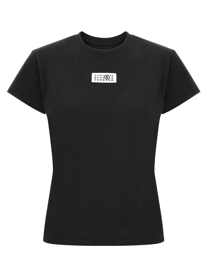 Mm6 Maison Margiela Numeric Signature Mm6 T-shirt - Black | 4afc53389bc420e7a66a21c80724efa75af0f9b3