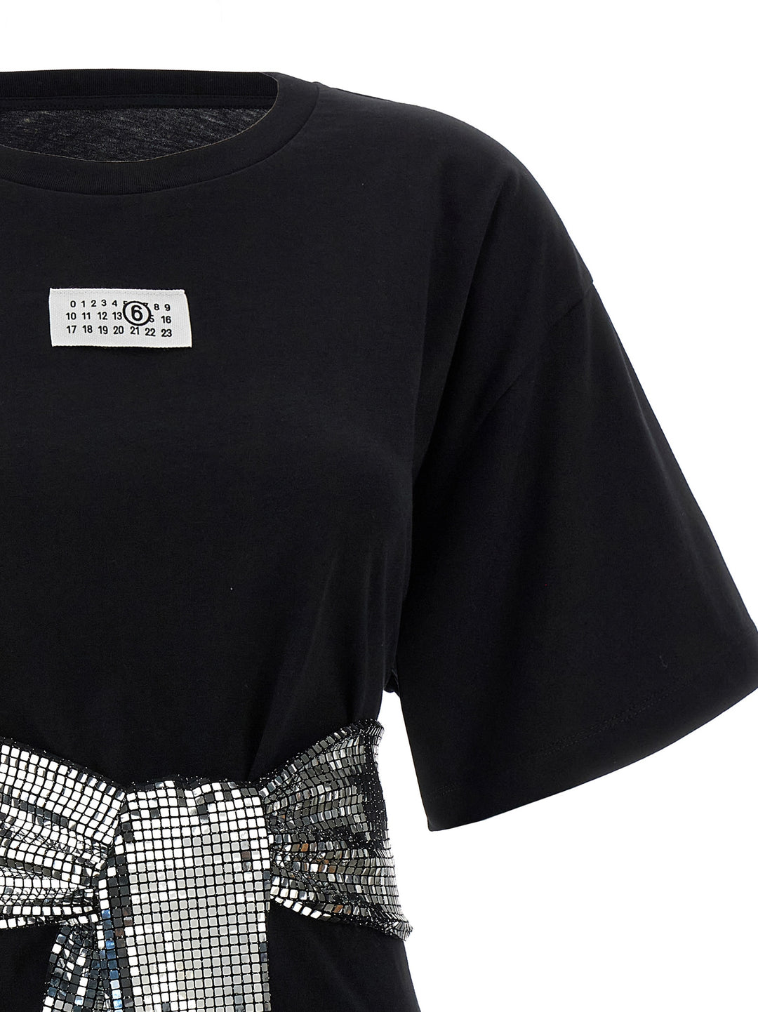 Mm6 Maison Margiela Sequin Gloves T-shirt - Black | 044d2eb2a350526a05c93684d65eede5296647b6