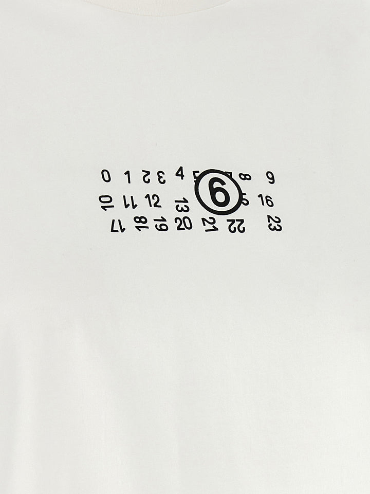 Mm6 Maison Margiela Numeric Signature Mm6 T-shirt - White | 75ea19e6b49a705f724f48f28dca9f2b14cf0f01