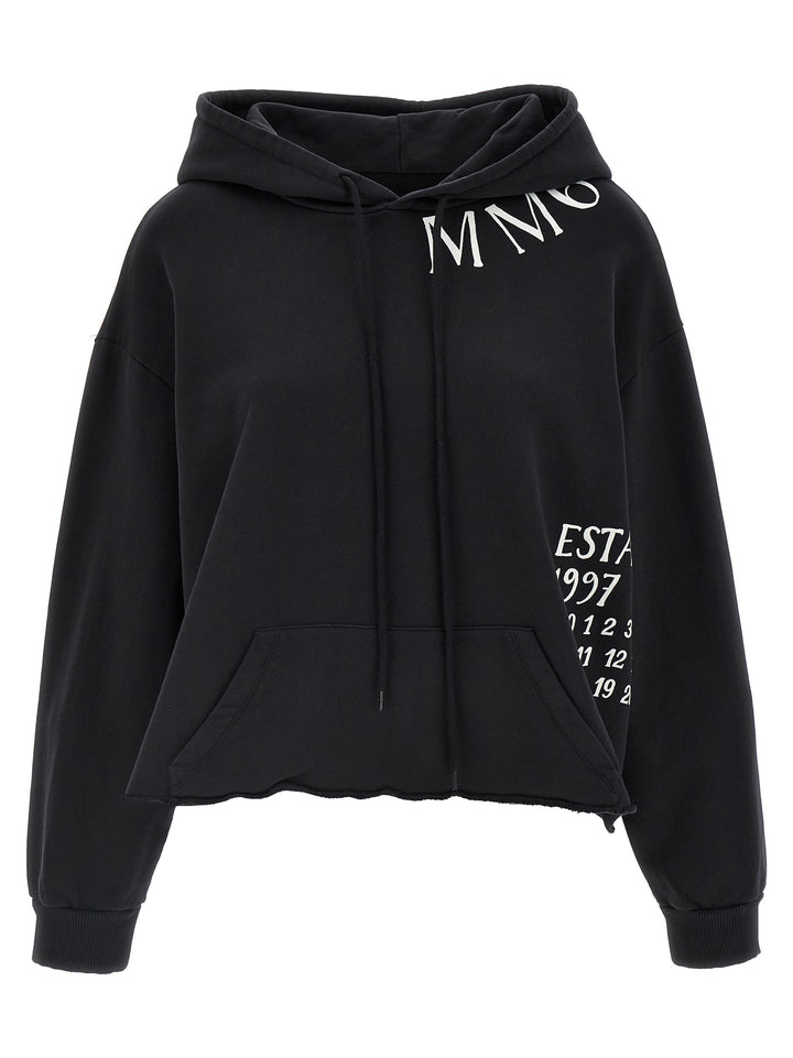 Raw Cut Hoodie Sweatshirt Black