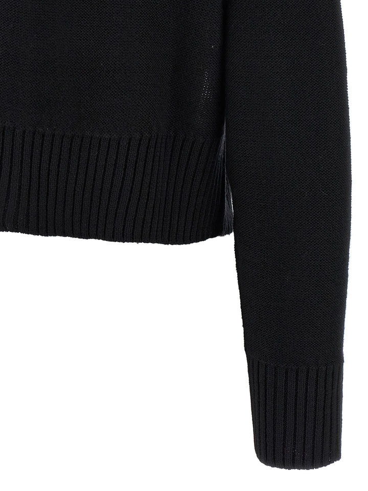 Mm6 Maison Margiela Distressed Sweater Sweaters and Cardigans - Black | 472606fb96c3965f0614667db793cb7b7dee6753