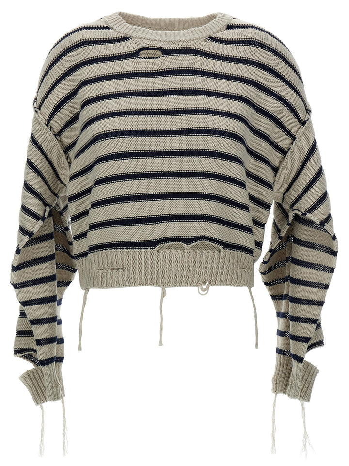 Distressed Sweater Sweater, Cardigans Multicolor