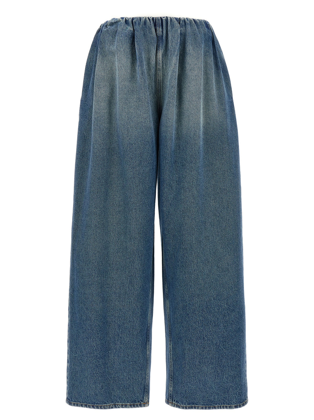 Elastic Waist Jeans Blue