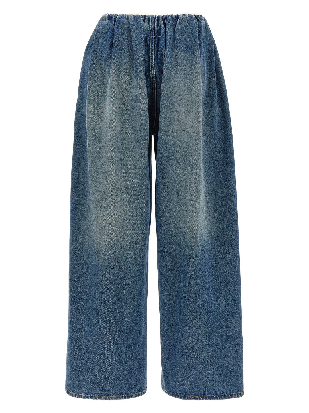 Elastic Waist Jeans Blue