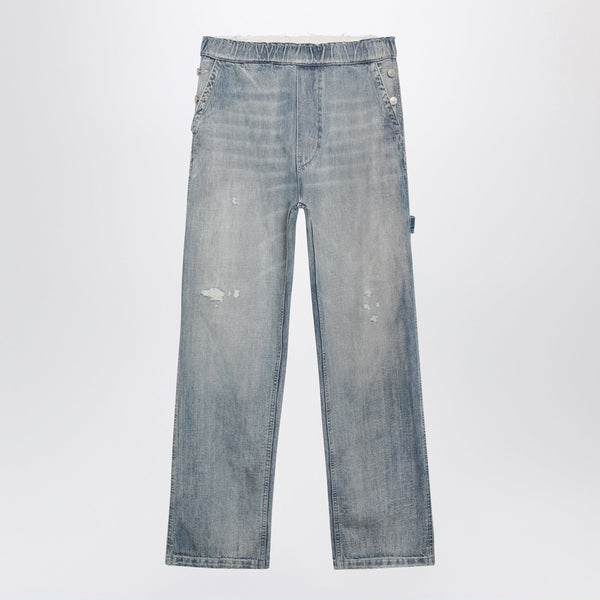 Blue Wide-Leg Jeans