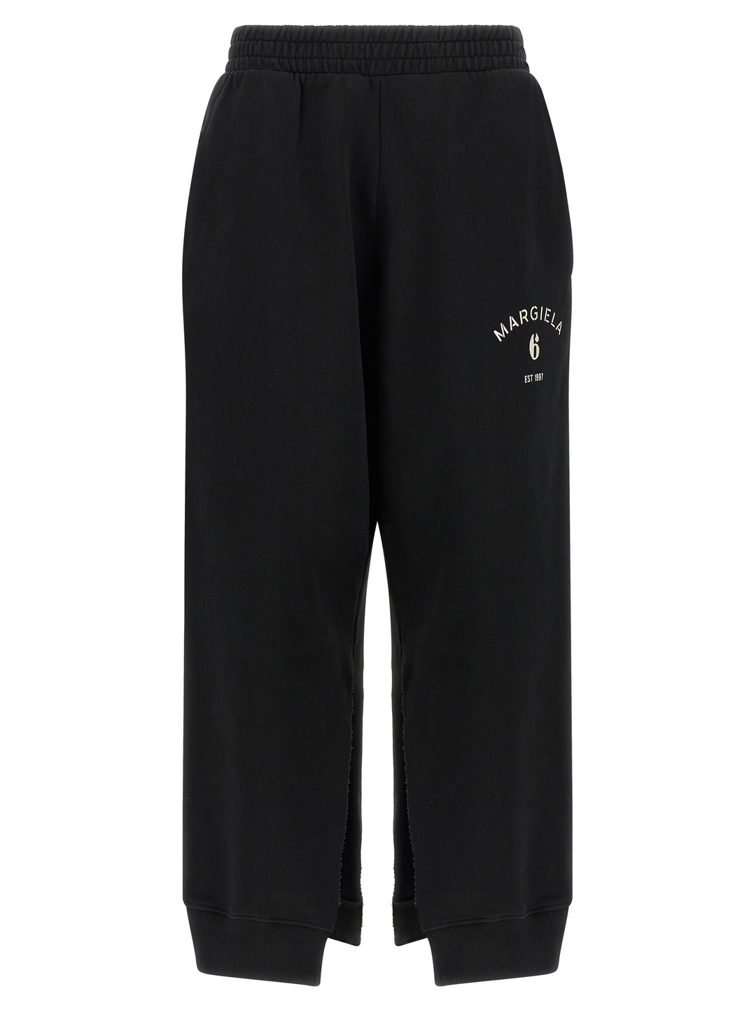 Mm6 Maison Margiela Split Joggers Pants - Black | eb5bb68f0deb557ef33ab3e109bed1692db88739