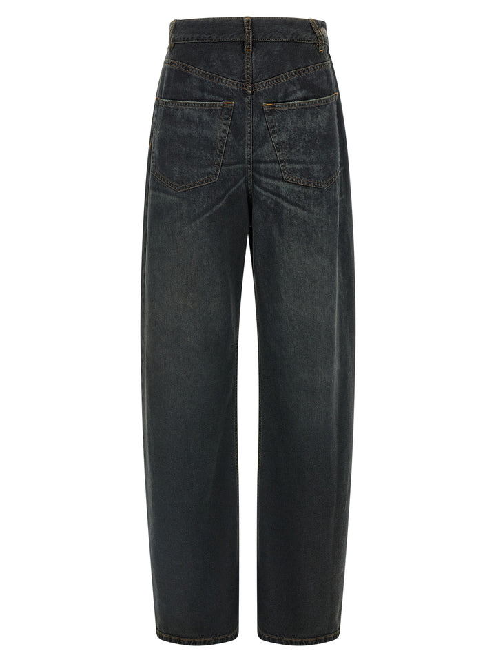 Mm6 Maison Margiela Asymmetrical Structure Jeans - Blue | 2e0f80337c89980027b604bb404e902b5fef0140