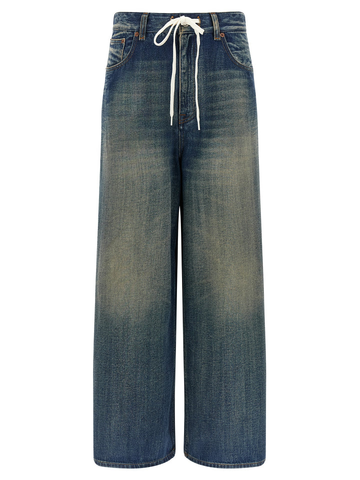 Mm6 Maison Margiela Wide Leg Jeans - Blue | fada3c815e84735ea37e6b27b6e07cd6ecdcd183