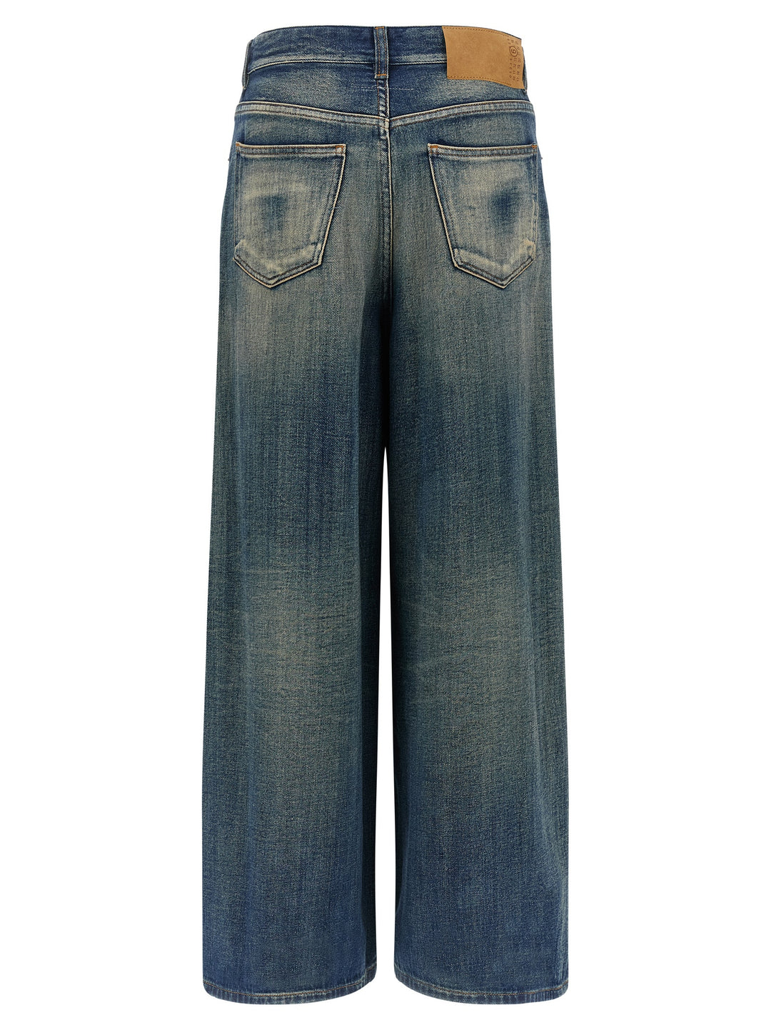 Mm6 Maison Margiela Wide Leg Jeans - Blue | f494e58f58c193207b04e8b84dd2c2748f35e8be