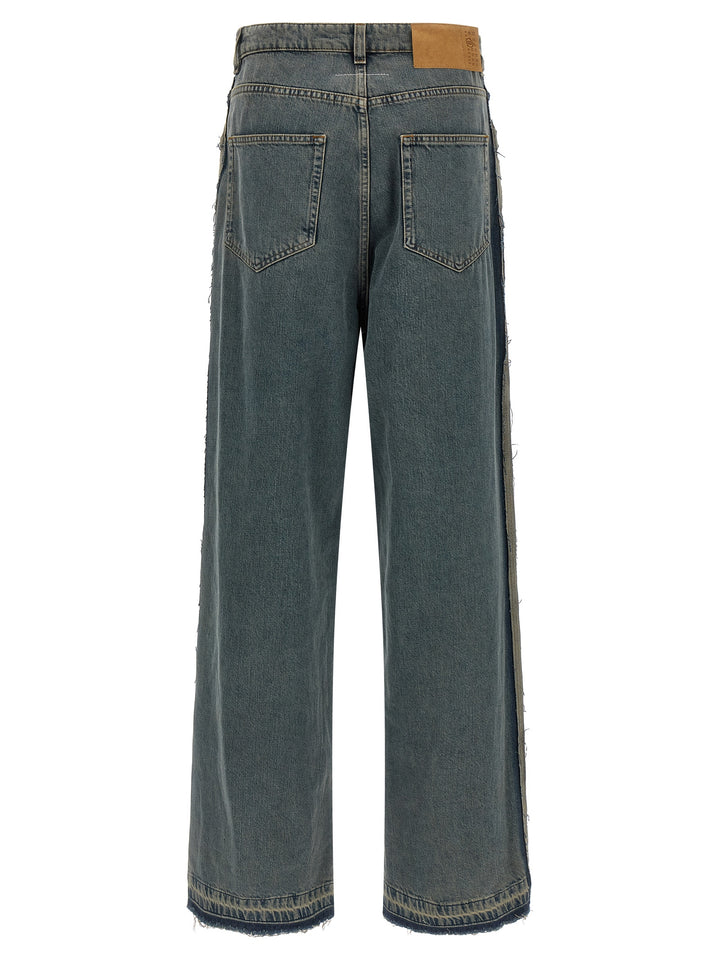 Mm6 Maison Margiela Panel Jeans - Blue | 844dd5c2a4210e25abdf31b25408b9eb3a6222d1