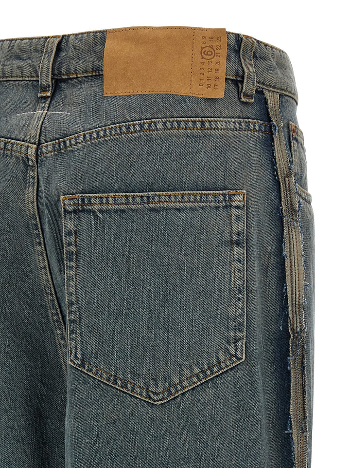 Mm6 Maison Margiela Panel Jeans - Blue | 6ed704330a1ceac5b3512f5afcaaa9d628670a3f