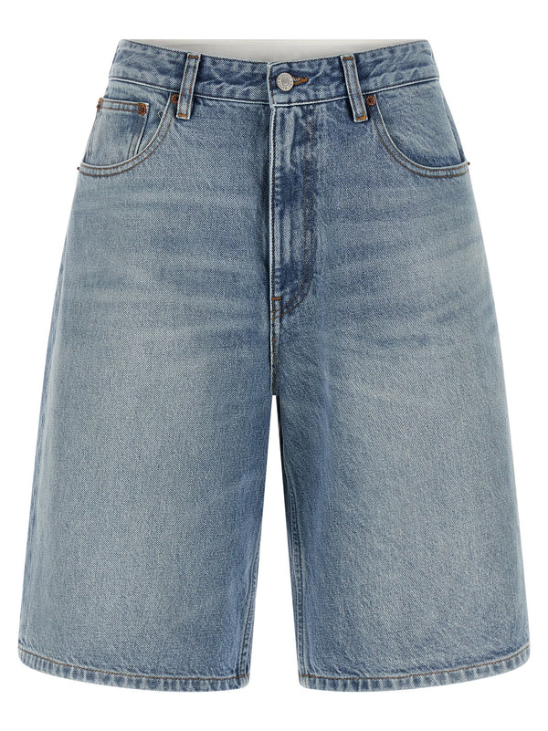 White Carré Bermuda Shorts Bermuda And Short Light Blue
