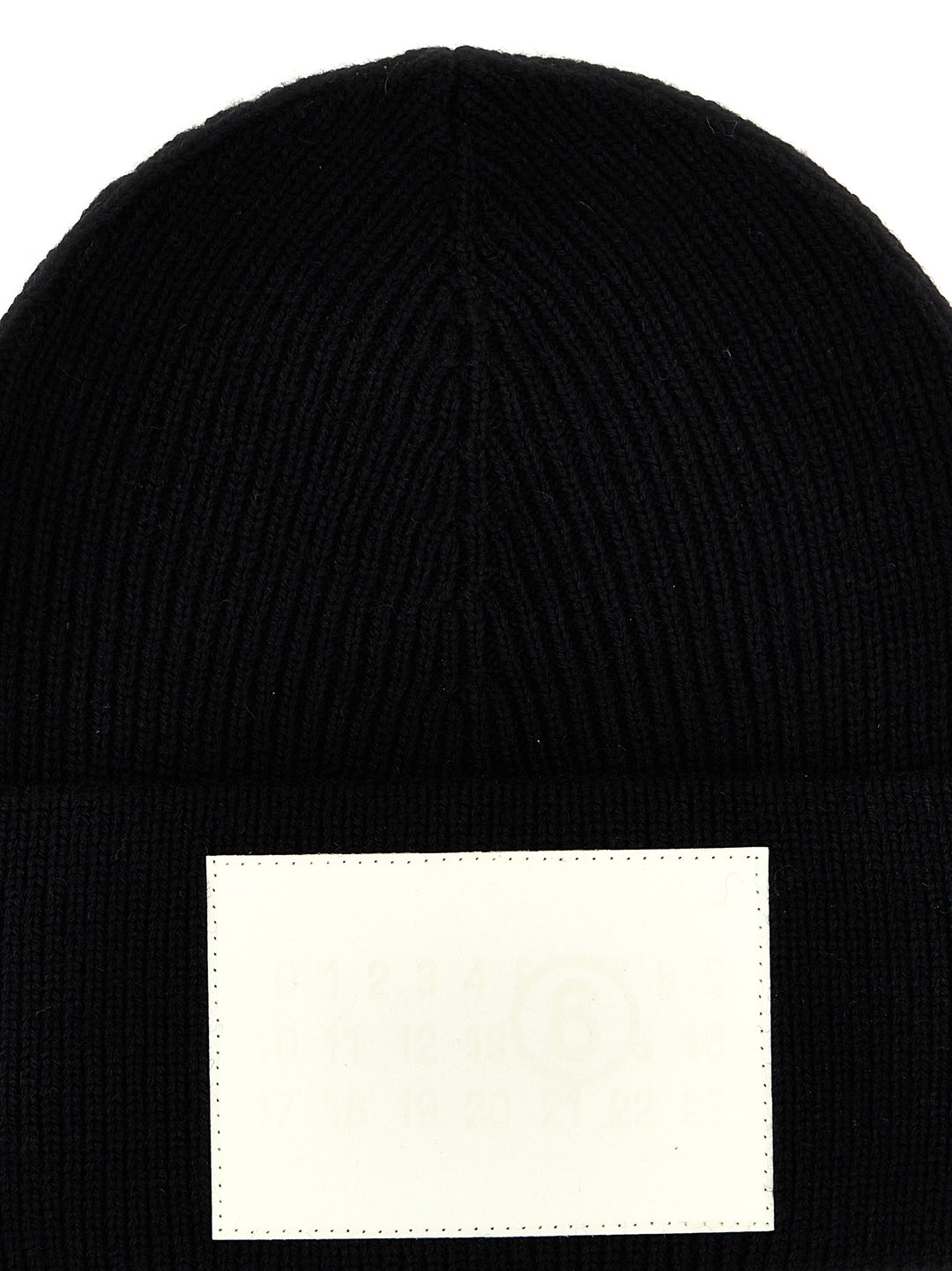 Logo Label Beanie Hats White/Black