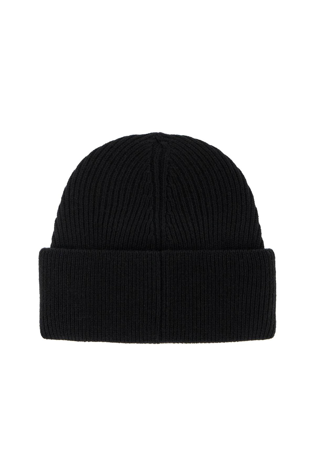 Cappello Beanie In Lana Con Maxi Patch Logo