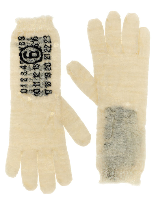 Numeric Signature Mm6 Gloves White/Black