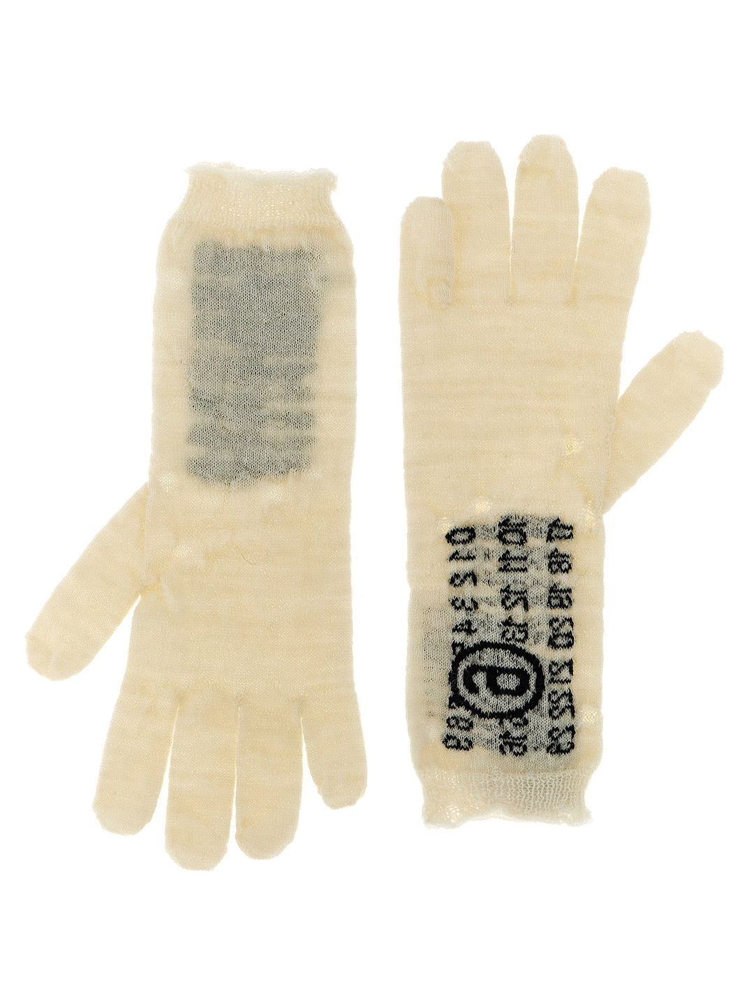 Mm6 Maison Margiela Numeric Signature Mm6 Gloves - White/Black | 7d0fda8a18caa4e298f911eef33478d45ac287ff
