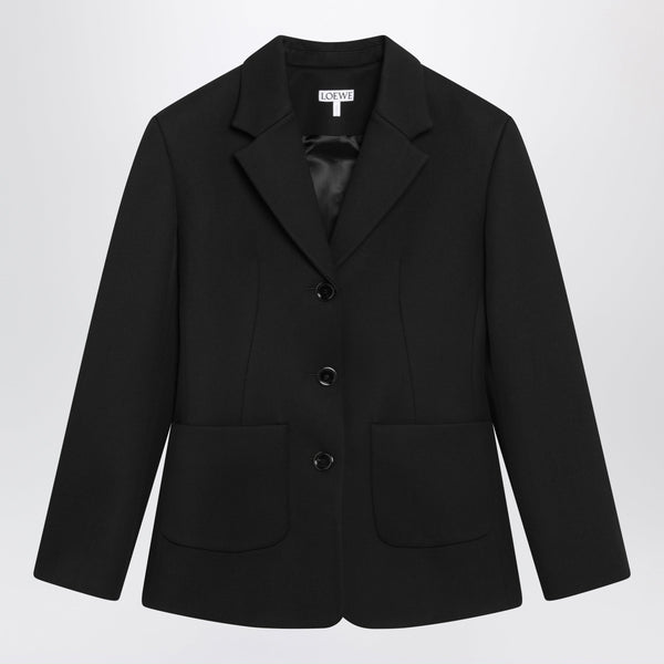 Black Wool Twill Jacket