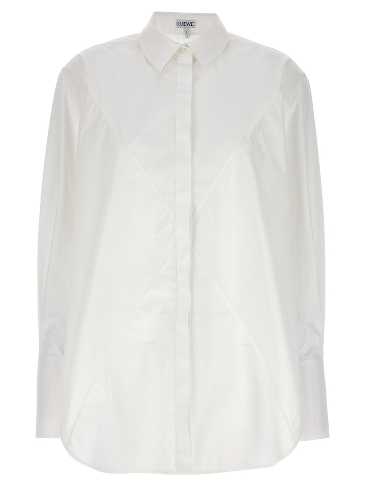 Puzzle Fold Shirt, Blouse White