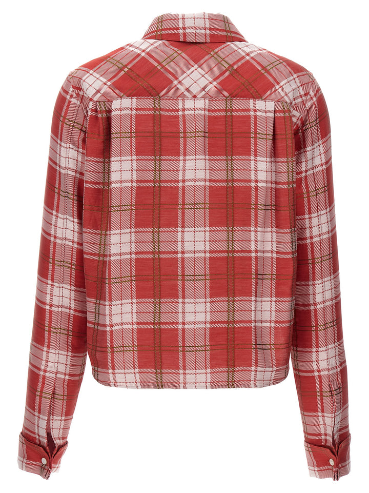 Check Shirt Shirt, Blouse Red