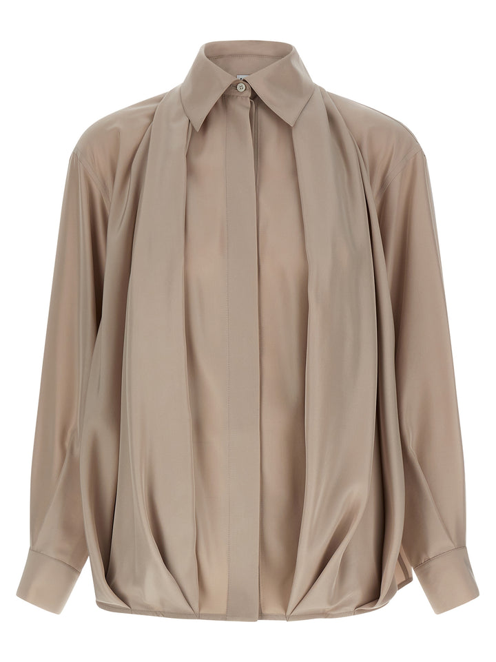 Loewe Silk Draped Shirt Shirt and Blouse - Pink | f625e77e6c300d7abef9fa01913aaf8ce0d3e778
